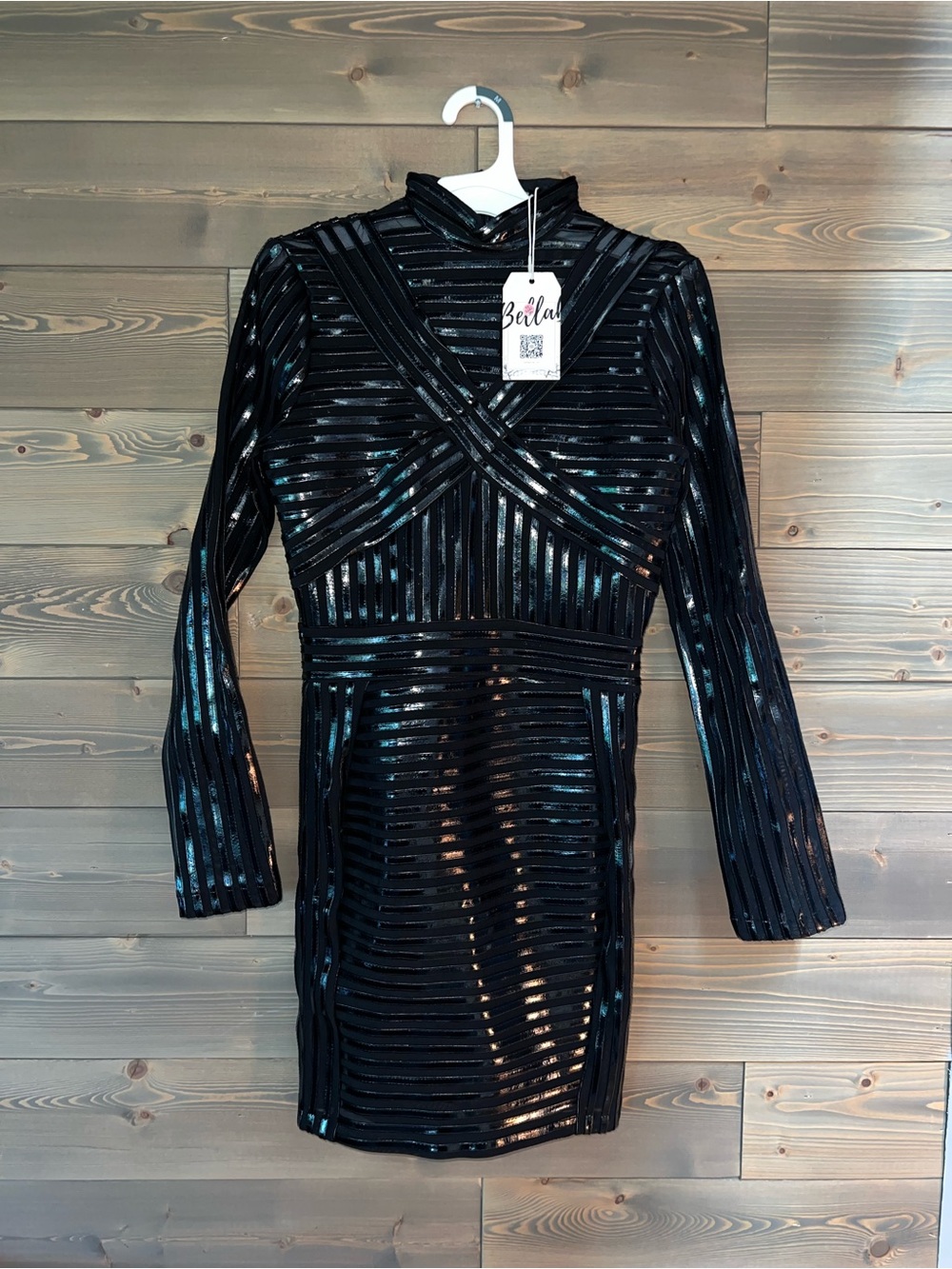Bella Barnett Black Long-Sleeve Bodycon Dress - XSmall - New with tags!